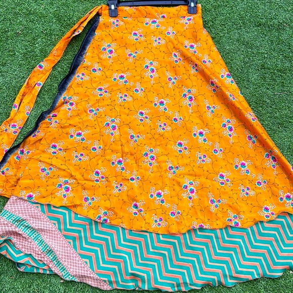 Reversible Flowy Gypsy Maxi Skirt, OS - Picture 2 of 11